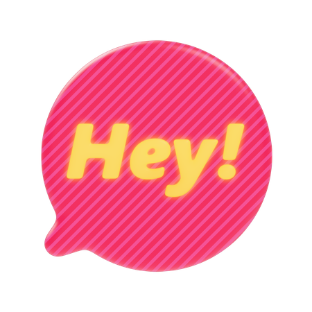 Hey Bubble Chat  3D Icon