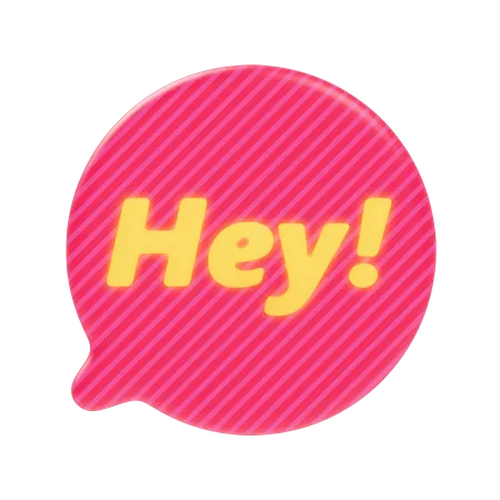 Hey Bubble Chat  3D Icon