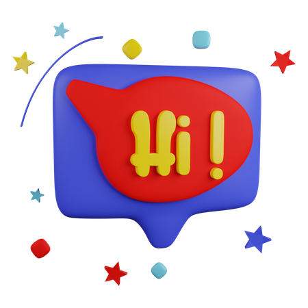 Hi  3D Sticker