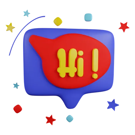 Hi  3D Sticker