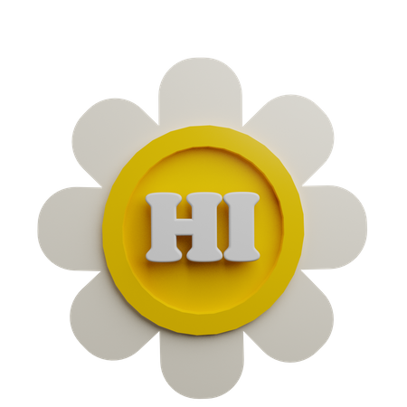 HI  3D Sticker