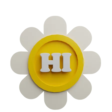 HI  3D Sticker