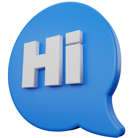 Hi Chat  3D Icon