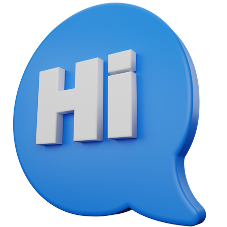 Hi Chat  3D Icon
