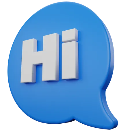 Hi Chat  3D Icon