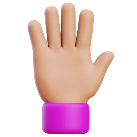 Hi Five Hand Gesture  3D Icon