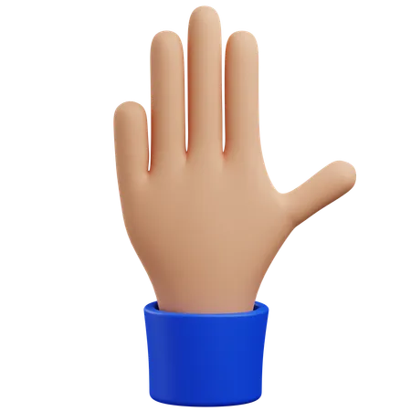 3 D Hi Hand Gesture With Isolated Background 3D Icon