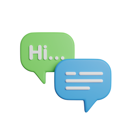 Hi Message  3D Icon