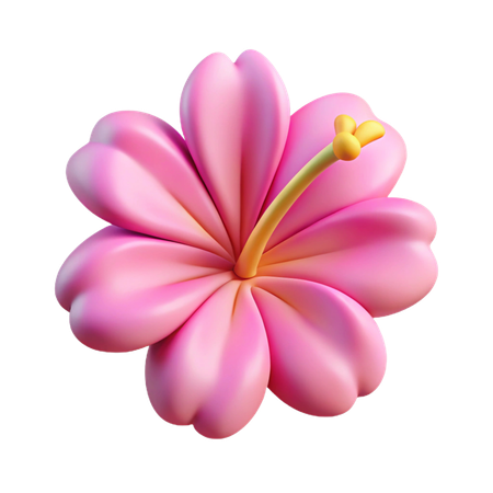 ハイビスカス  3D Icon