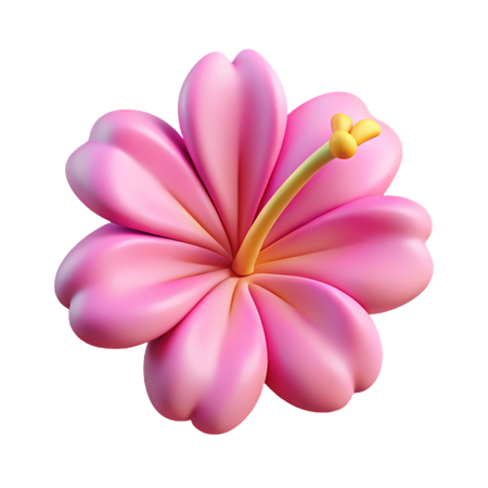 Hibiscus  3D Icon