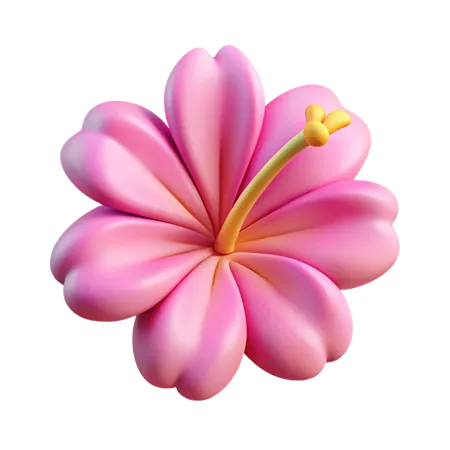 Hibiscus  3D Icon