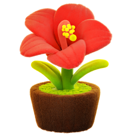 Hibiscus Flower  3D Icon