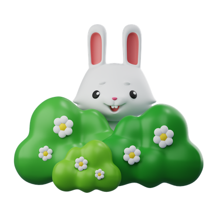 Hidden Bunny  3D Icon