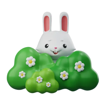 Hidden Bunny  3D Icon