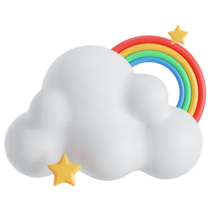 Rainbow After Rain 3D Icon