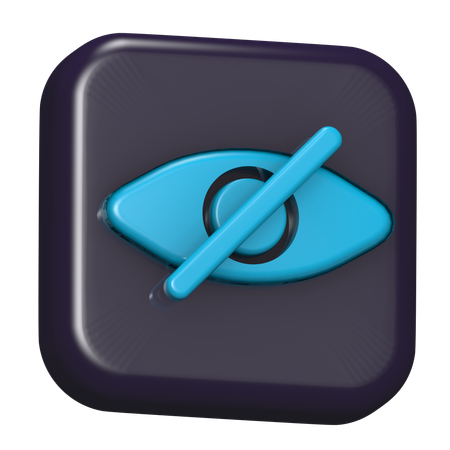 隠れる  3D Icon
