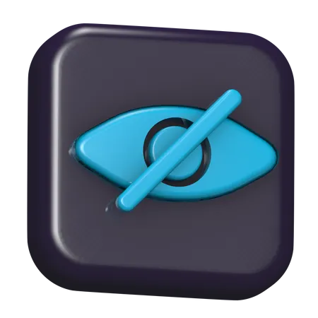 隠れる  3D Icon