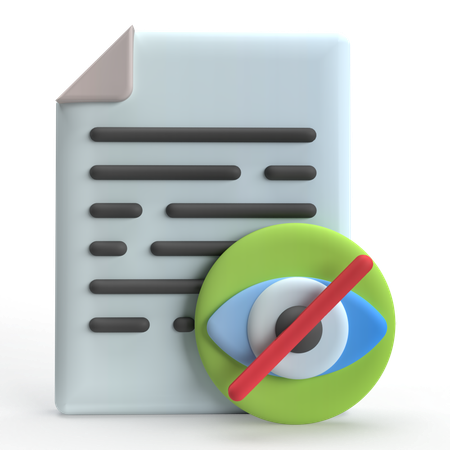 Hide File  3D Icon