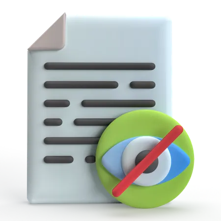 Hide File  3D Icon