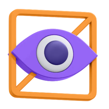 An Icon Of Hide Layer 3D Icon