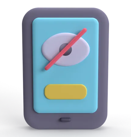 Hide Password  3D Icon