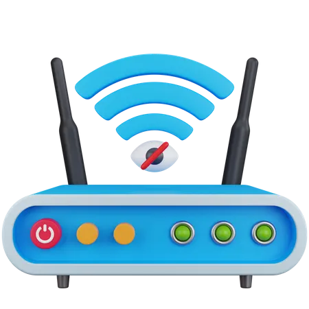Hide Router Network  3D Icon