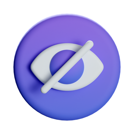 Hide Visibility Off  3D Icon