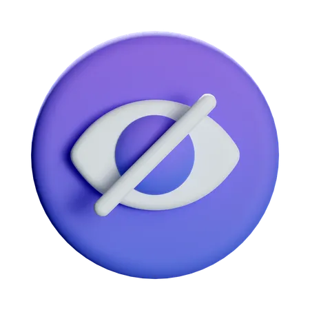 Hide Visibility Off  3D Icon