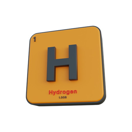 Hidrogênio  3D Illustration