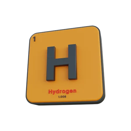 Hidrogênio  3D Illustration