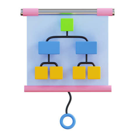 Hierarchical Chart  3D Icon