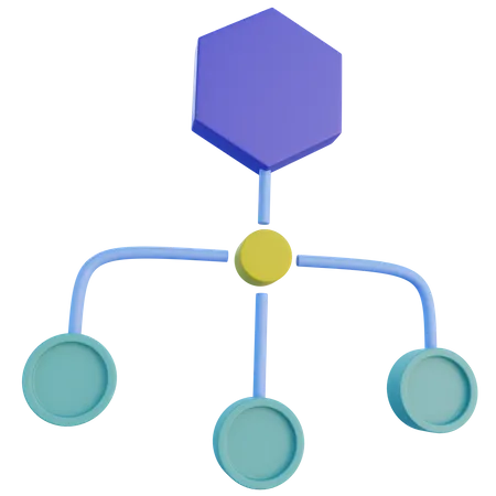 Hierarchical Structure  3D Icon