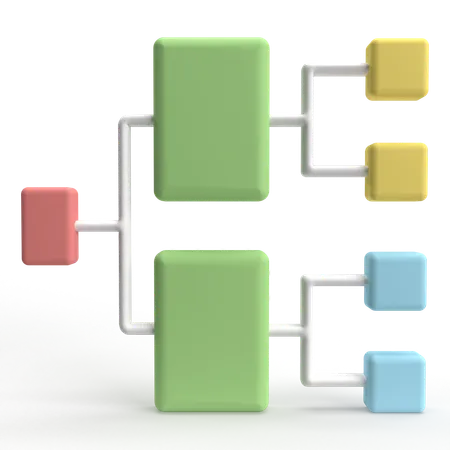 Hierarchical Structure  3D Icon