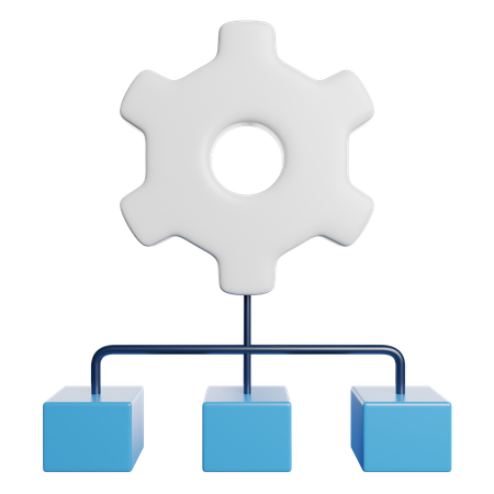 Hierarchical Structure  3D Icon