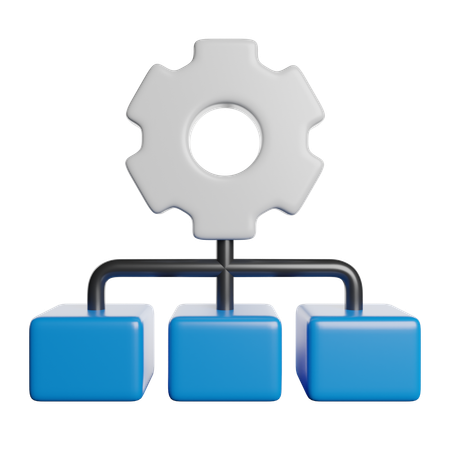 Hierarchical Structure  3D Icon