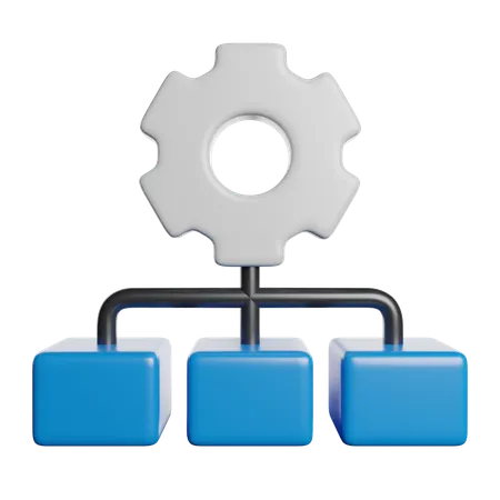 Hierarchical Structure  3D Icon