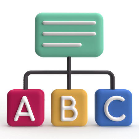 Hierarchical Structure  3D Icon