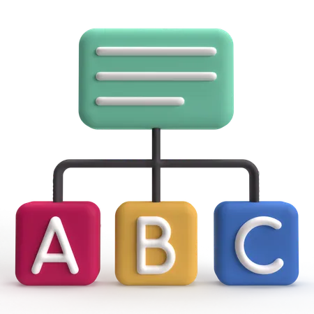 Hierarchical Structure  3D Icon