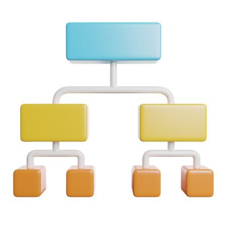 Hierarchical Structure  3D Icon