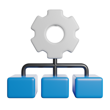 Hierarchical Structure  3D Icon