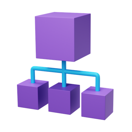 Cubes de hiérarchie  3D Icon