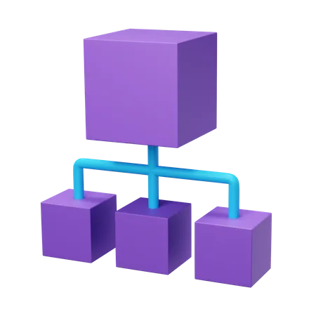 Cubes de hiérarchie  3D Icon