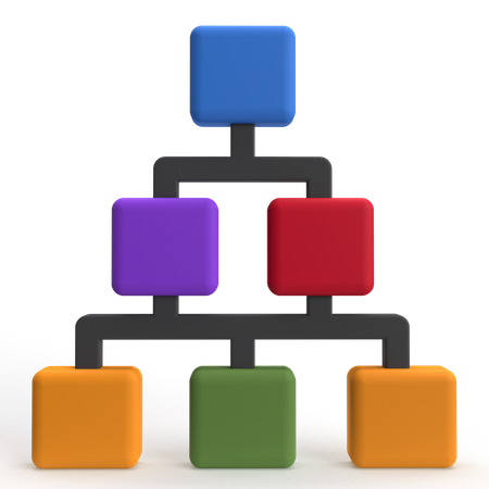 Hierarchiestruktur  3D Icon