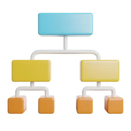 Hierarchische Struktur  3D Icon