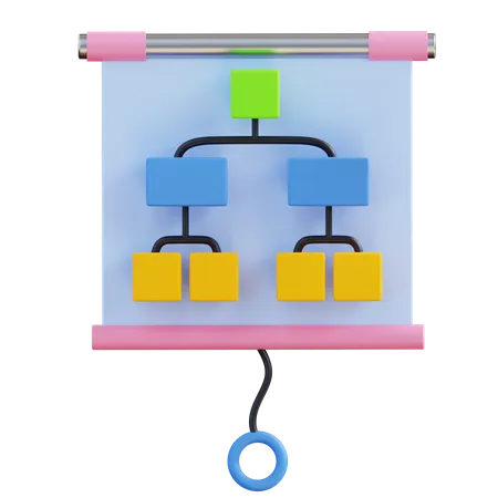 Hierarchisches Diagramm  3D Icon