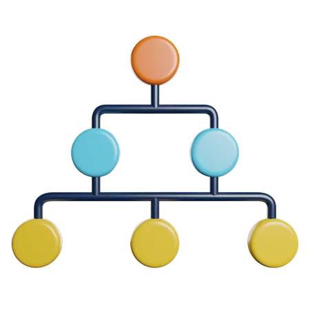 Hierarchy Team Structure 3D Icon