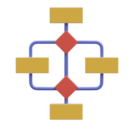 계층구조 차트  3D Icon