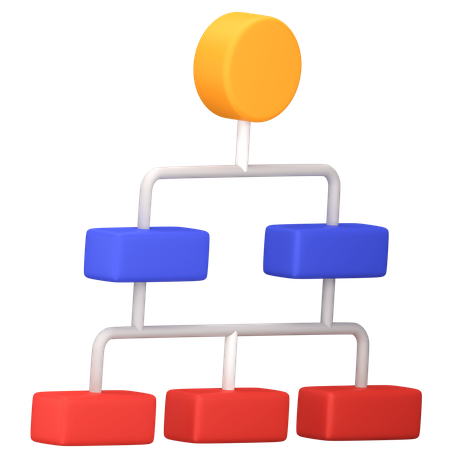 Hierarchy Chart  3D Icon