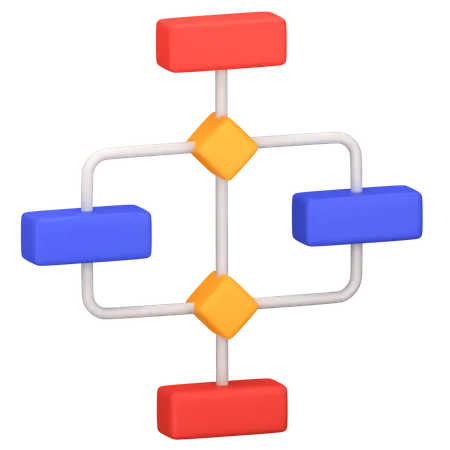 Hierarchy Chart  3D Icon