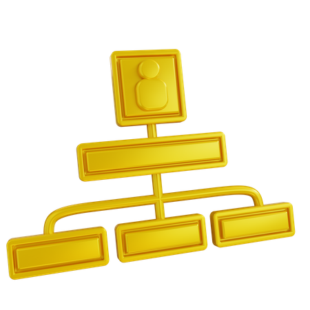 Hierarchy Chart  3D Icon